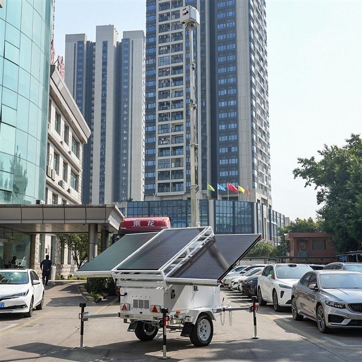 Mobile Solar CCTV Surveillance Trailer BIGLUX suppliers